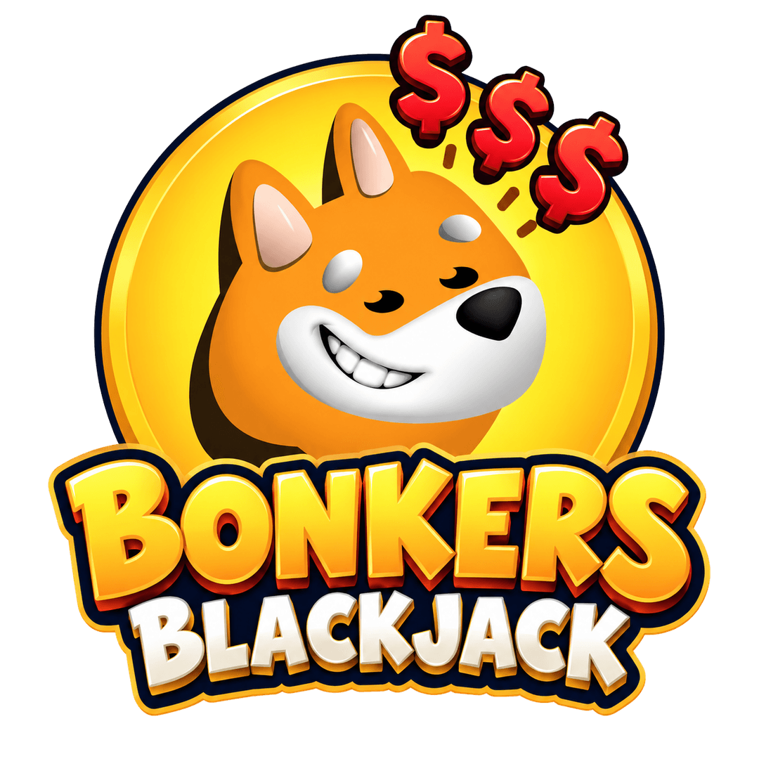 Bonkers Blackjack grinning dog logo
